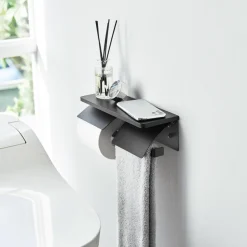 Yamazaki Toiletrulleholder i metal. Double, Sort
