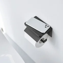 Yamazaki Toiletrulleholder i metal. Single, Sort