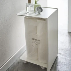 Yamazaki Toiletrulle-skjuler på hjul - Hvid