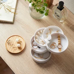 Yamazaki TOSCA Rundt Smykkeskrin - 5 rum med låg