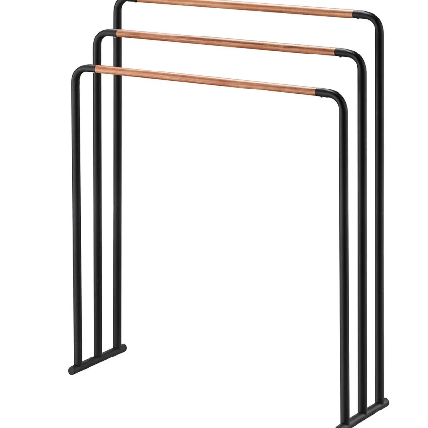 Yamazaki Tower håndklædeholder SORT/bambus