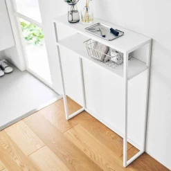 Yamazaki Tower Konsolbord - Smalt i Hvid Metal (60 cm)