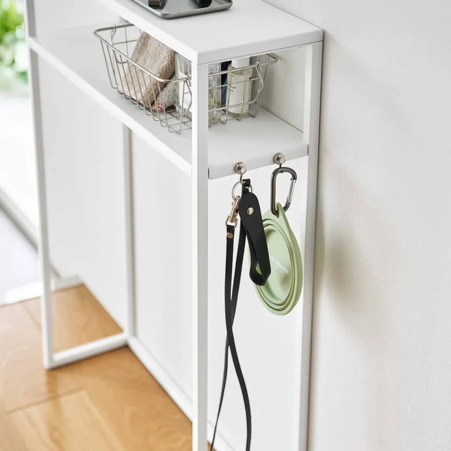 Yamazaki Tower Konsolbord - Smalt i Hvid Metal (60 cm)