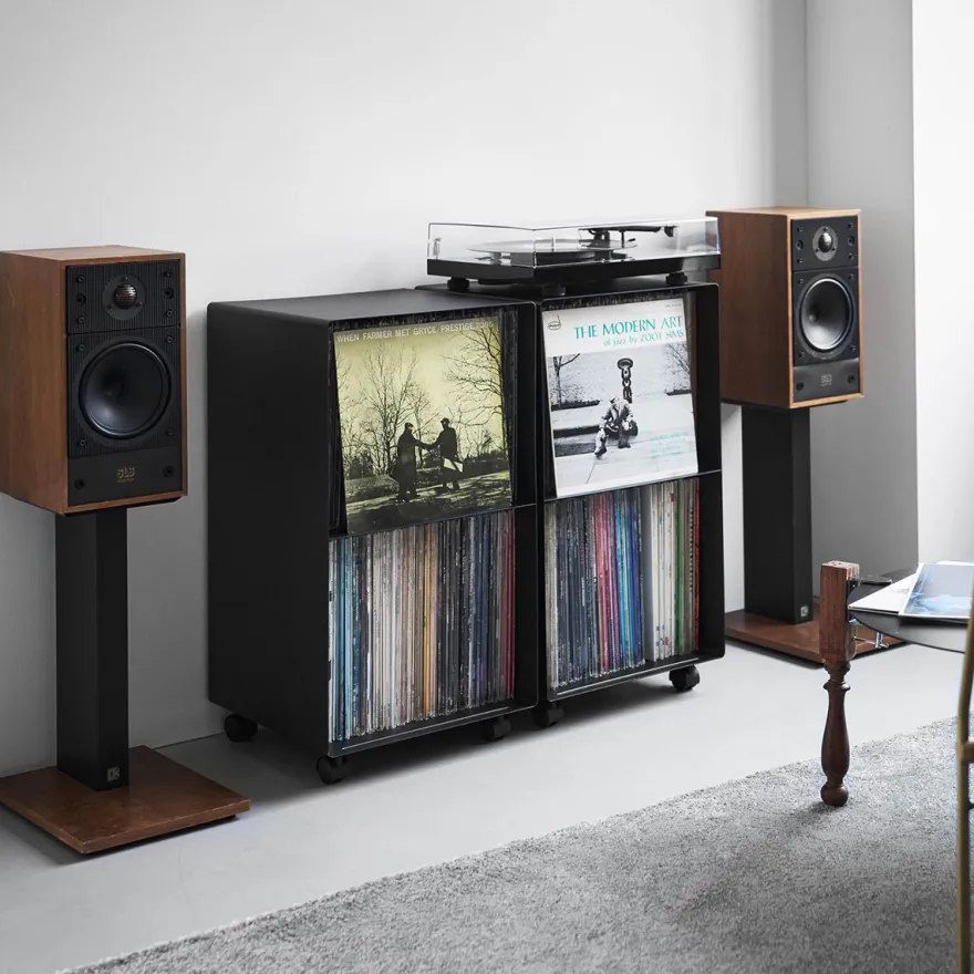 Yamazaki Tower Opbevaringsmøbel til LP plader, Sort