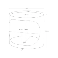 Yamazaki Tower Plantebord med Hjul og Opbevaring - Sort