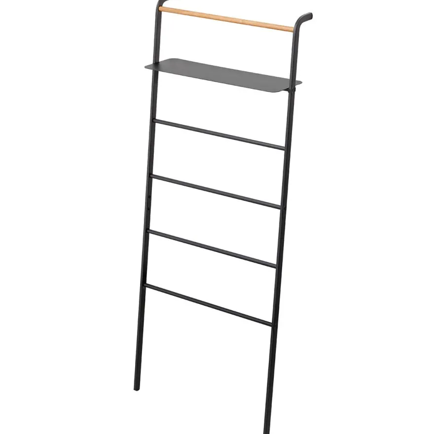 Yamazaki Tower Stige med hylde - Sort/Bambus