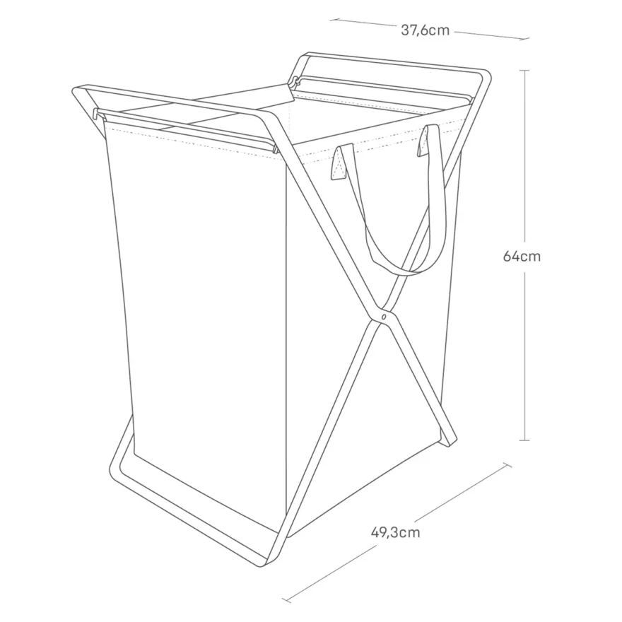 Yamazaki Vasketøjskurv FOLDABLE - Hvid