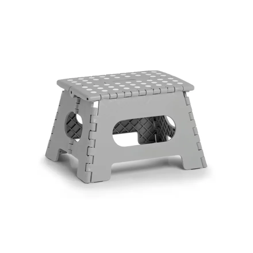 Zeller Foldeskammel i Plast - 22 cm, Grå