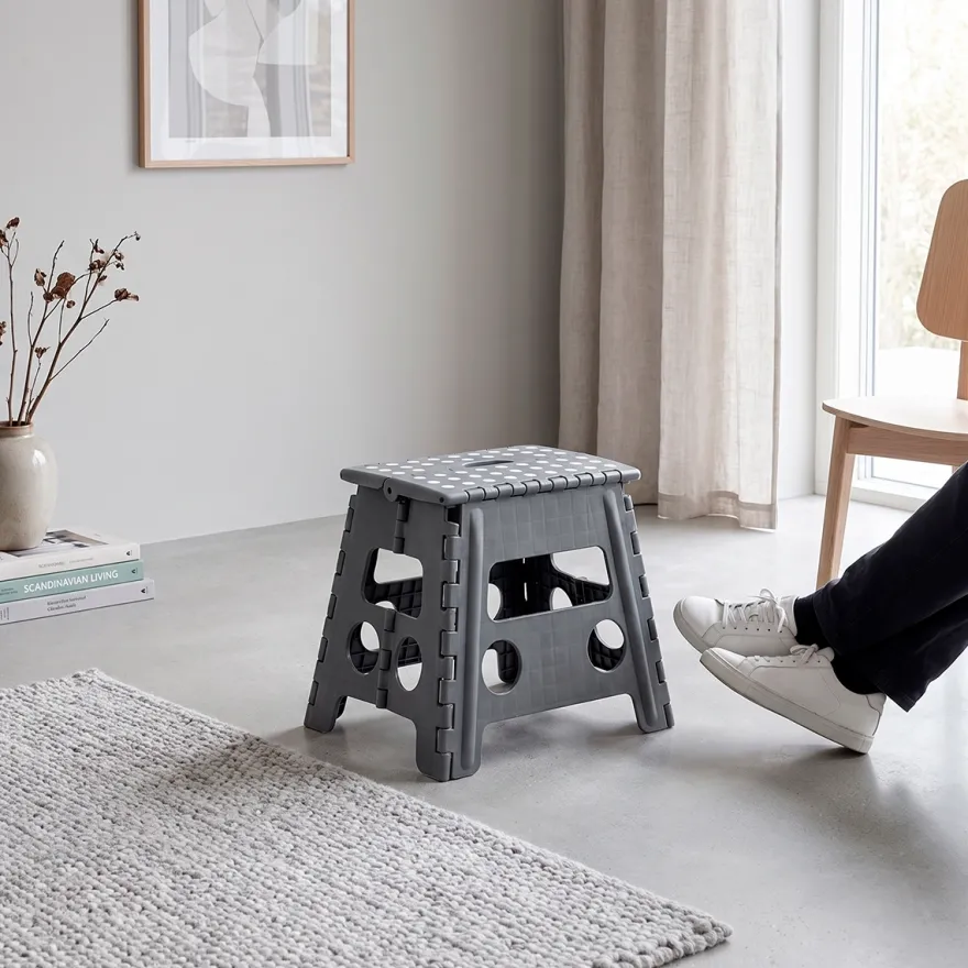 Zeller Foldeskammel i Plast, 32 cm, Antracitgrå