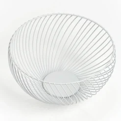 Zeller Frugtkurv i Hvidt Metal - Ø26,5 cm