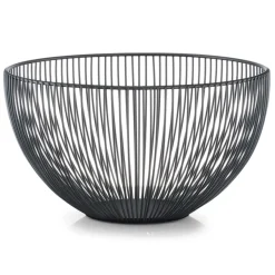 Zeller Frugtkurv i sort metal Ø25 cm