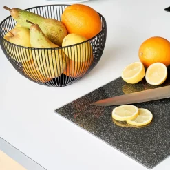 Zeller Frugtkurv i sort metal Ø25 cm