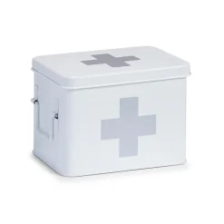 Zeller Medicin boks i metal - Hvid, Small