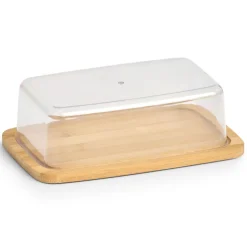 Zeller Smørboks i Bambus og Plast - 19 x 12,5 cm