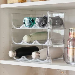 Zeller - Stabelbar Vinholder i Plast til 3 flasker