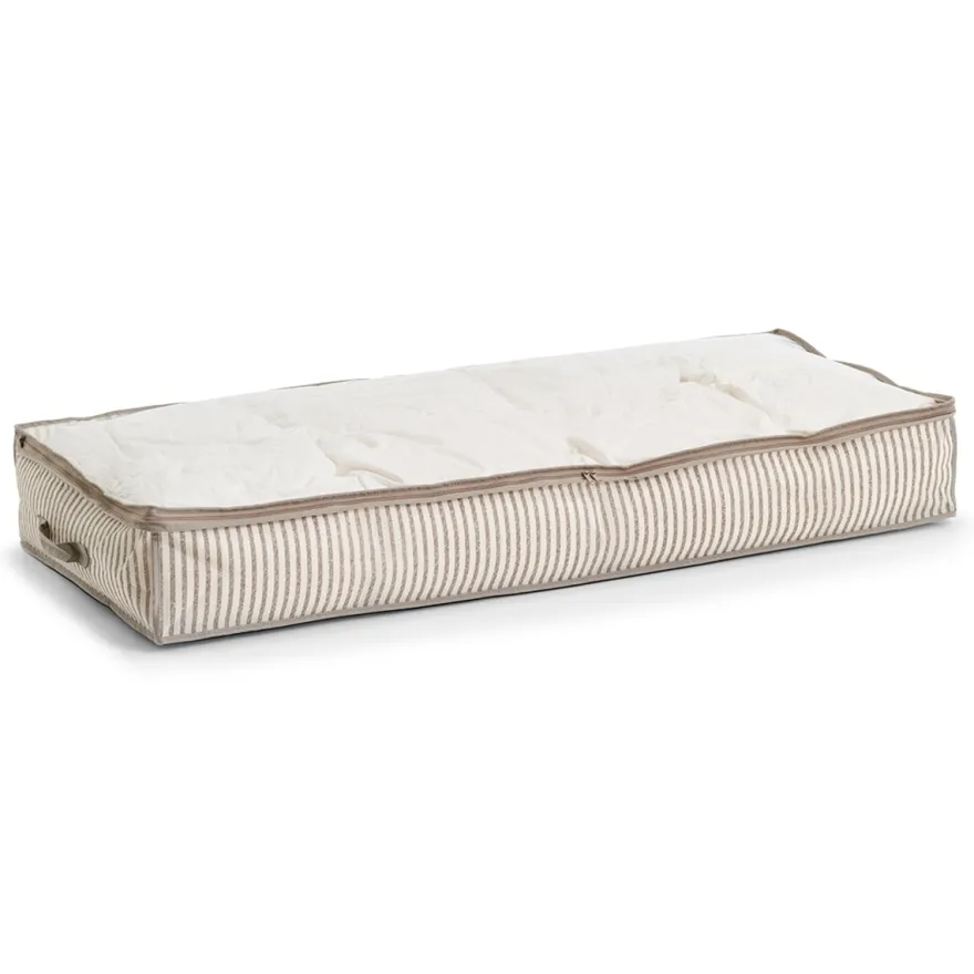 Zeller "Under bed" storage Stofkurv - "Alberte" BEIGE Stripes